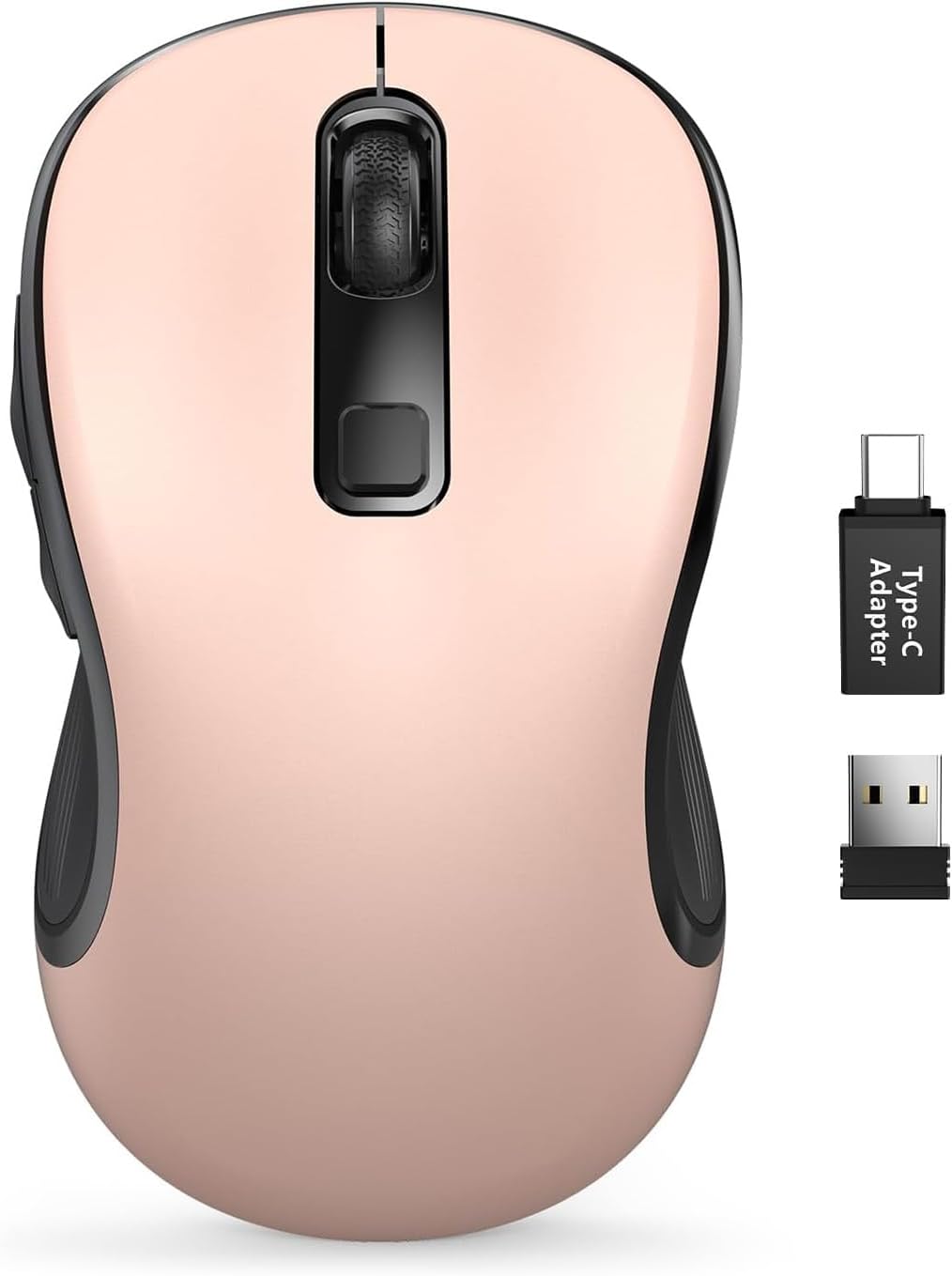 Trueque Wireless Mouse: Ergonomic, Fast Tracking, 6 Buttons (Pink)