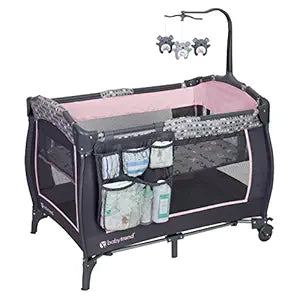Baby Trend E Nursery Center with Removable Bassinet in Starlight Pink