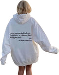 You Are Enough Funny Back Hoodie for Women