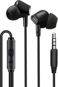 School Mic Earbuds: Noise Isolating Stereo Bass - Aylaa - Black