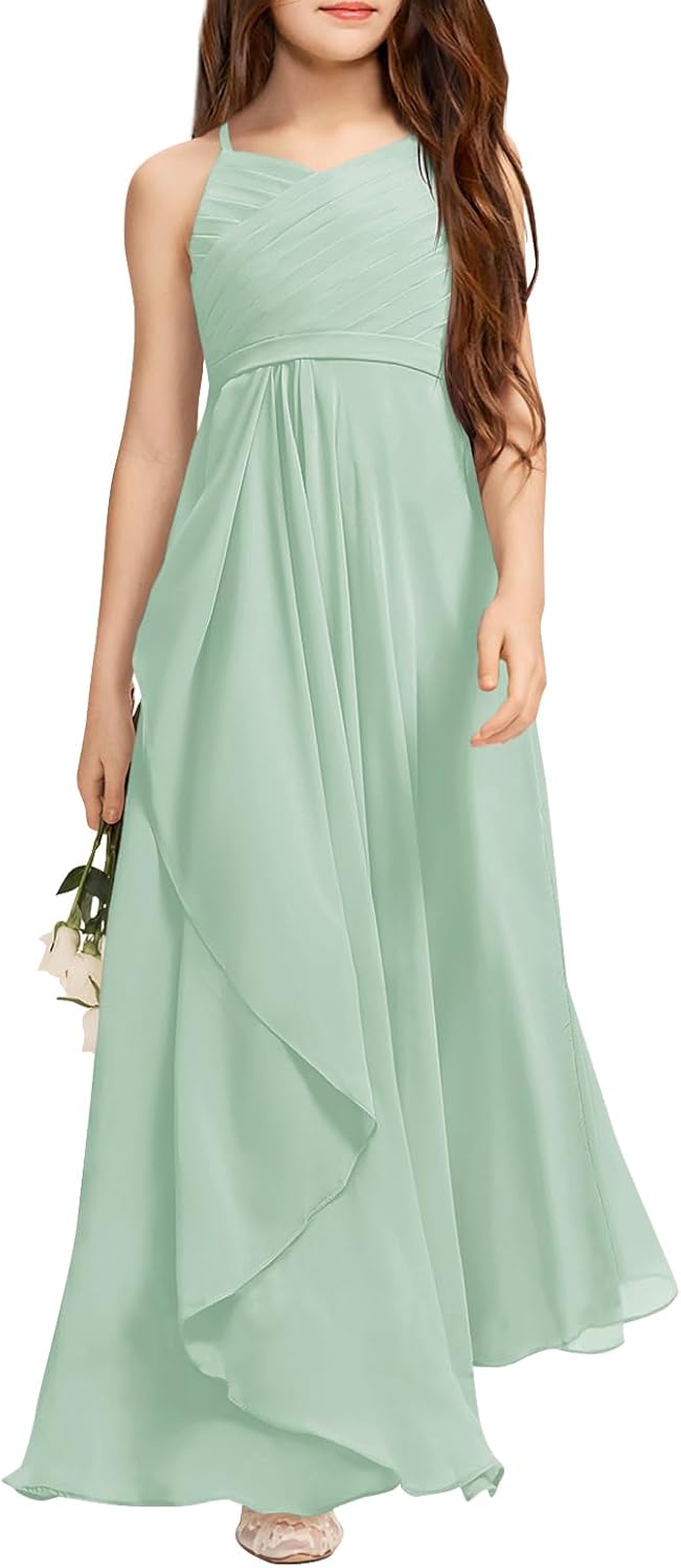 Imily Bela Girls A-Line Halter Dress for Special Occasions