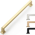 10 Pack 6.25 in Brushed Gold Cabinet Pulls - Solid Kitchen Handles