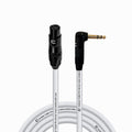 Balanced XLR to Right Angle 1/4ft TRS Cable - 30 ft White