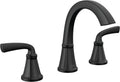 Delta Geist Matte Black Bathroom Faucet 3 Hole Widespread - Modern