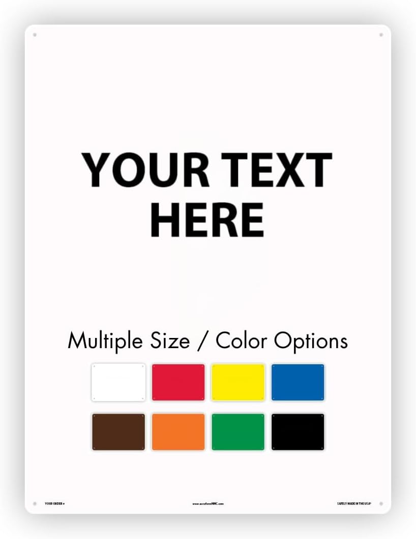 Personalized Plastic Sign with Your Custom Message - 24ft x 18ft Size