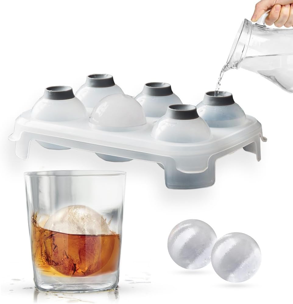 Leak-Free Whiskey Ice Mold - Big 2.5in Sphere