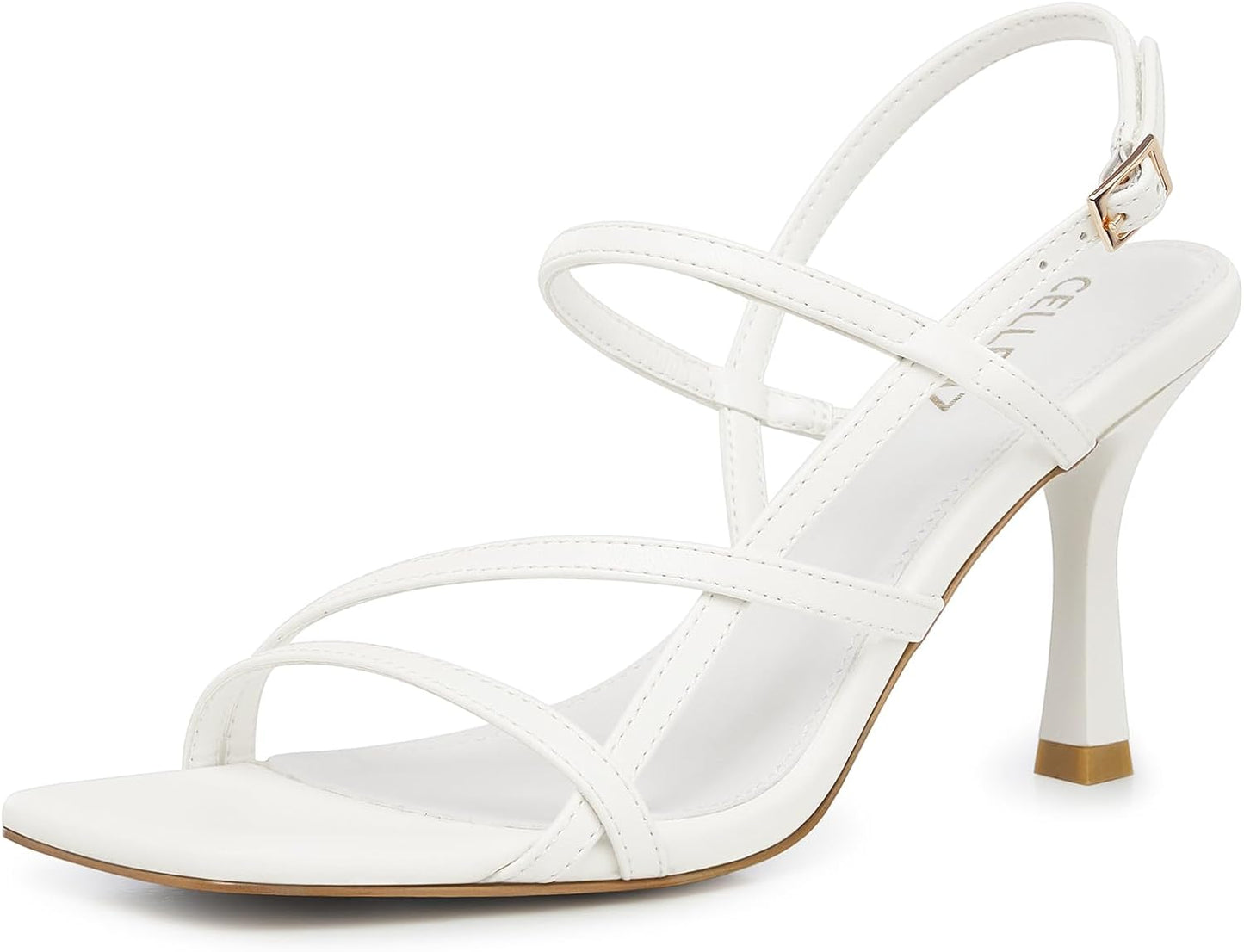Women Strappy High Heels: Elegant Square Open Toe Sandals