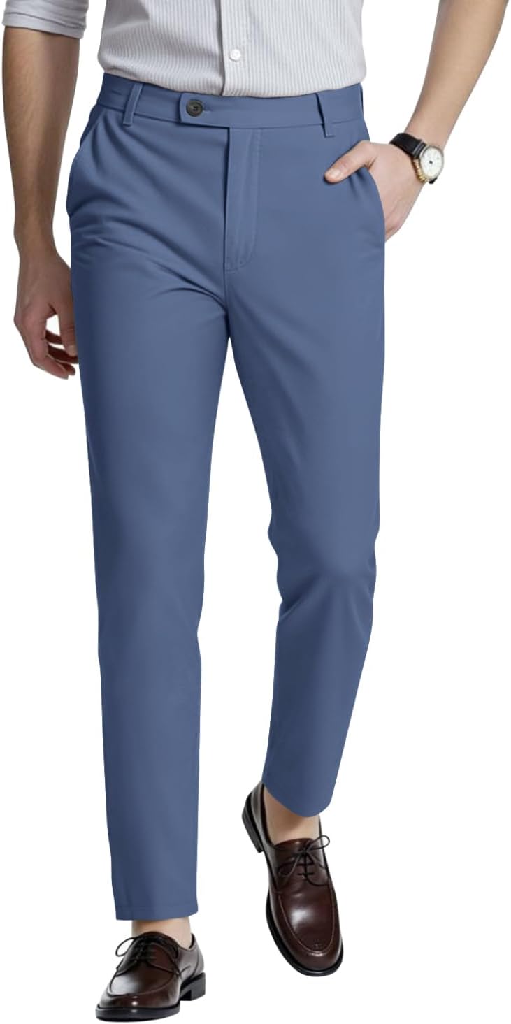 GINGTTO Mens Dress Pants Slim Fit Stretch Formal Pants Review