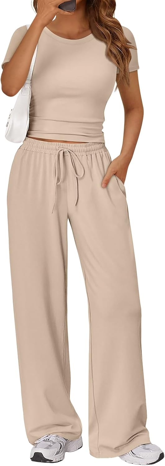Trendy Queen 2 Piece Matching Summer Sweatsuit Lounge Set