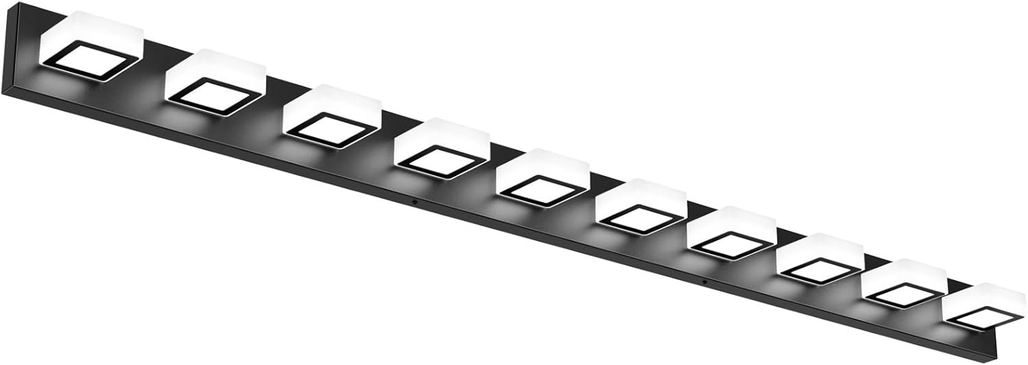 66inch Matte Black Bathroom Vanity Lights for Modern Spaces
