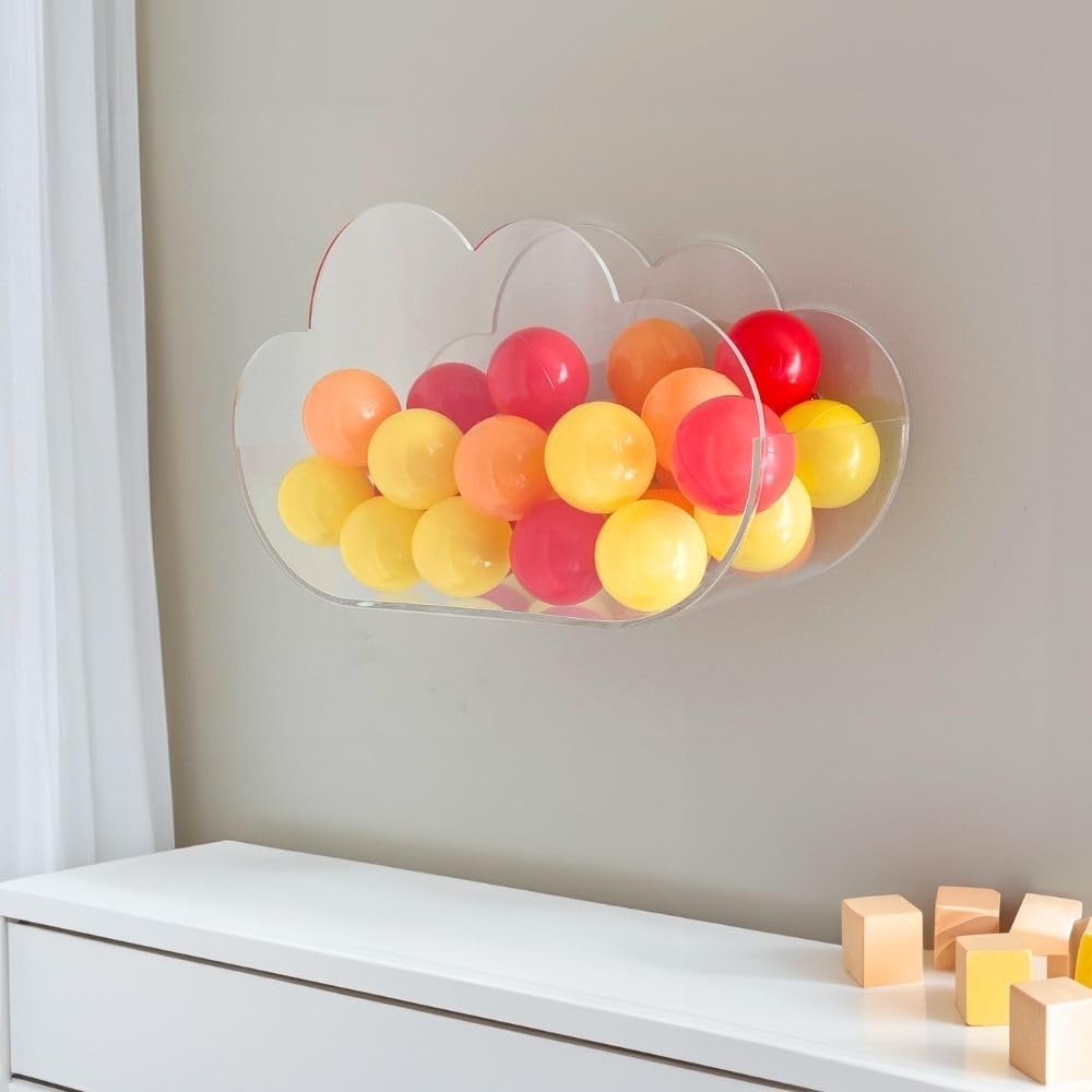 Acrylic Cloud Display Pocket for Kids Room Organization and Decor