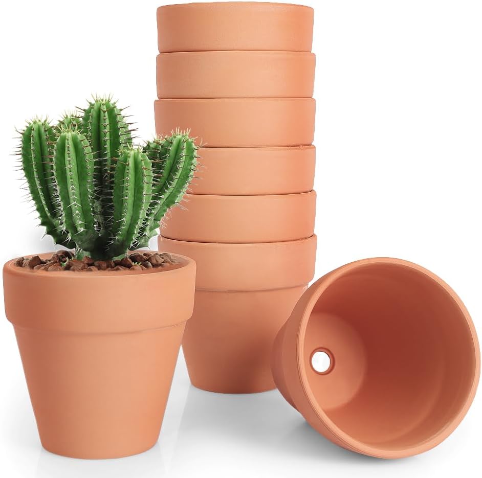4 Inch Terracotta Clay Pots for Plants, Crafts, and Weddings