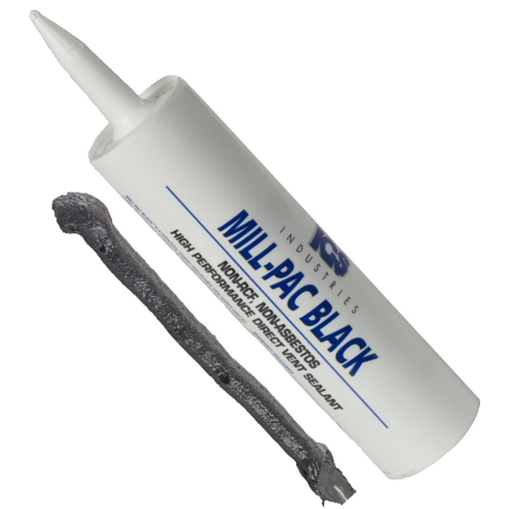 Non-Toxic High Temp Mill-Pac Black Sealant for Stoves & Fireplaces