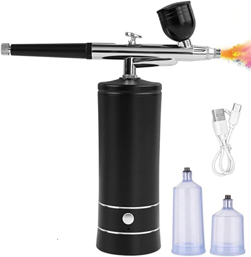 Rechargeable Cordless Airbrush Kit - Non-Clogging 48PSI Power!