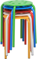 17.3in Stackable Stools Pack of 5 - Colorful Portable Seating