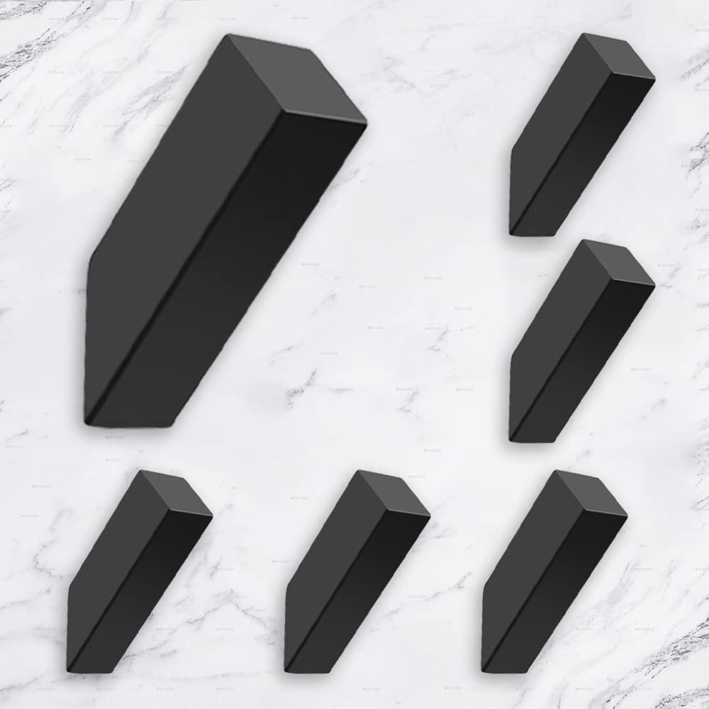 Modern Matte Black Towel Hooks for Bathroom and Bedroom Use
