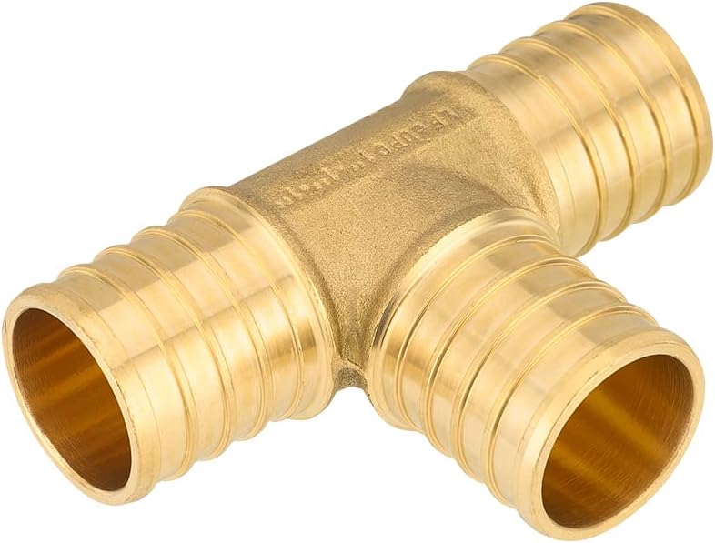 EFIELD 1-inch Tee Pex Crimp Brass Fittings for Plumbing Needs