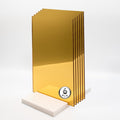 Gold Mirror Acrylic Sheet 8x12 Pack of 6 - Craft and Laser Ready