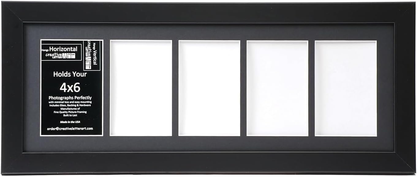 Creative Letter Art 4 x 6 Collage Picture Frame for Wall Display