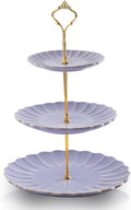 3 Tier Ceramic Cake Stand for Weddings and Tea Parties - Elegant