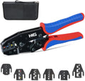 HKS Ratcheting Crimping Tool Set 8 PCS - Quick Exchange Jaws