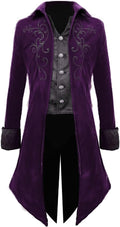 Crubelon Mens Steampunk Tailcoat Jacket Victorian Frock Coat Men's