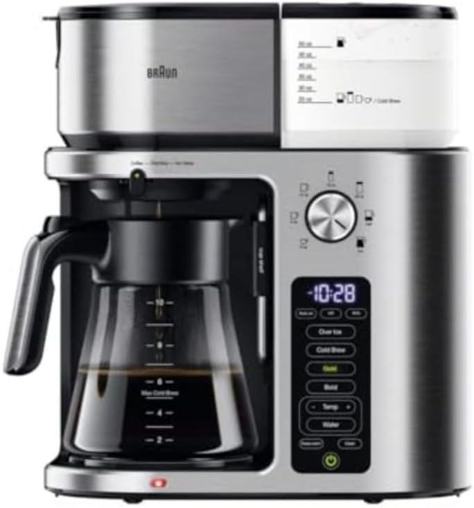 Versatile Braun Coffee Maker: 7 Brew Sizes & Hot/Cold Options