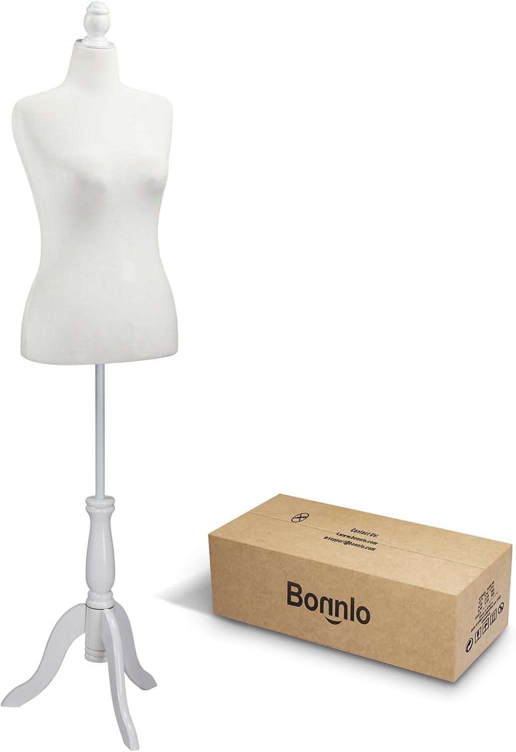 Bonnlo Female Dress Form Mannequin with Adjustable Height Stand