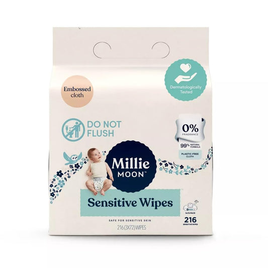 Sensitive Baby Wipes - Plastic-Free & 99% Natural - 216ct