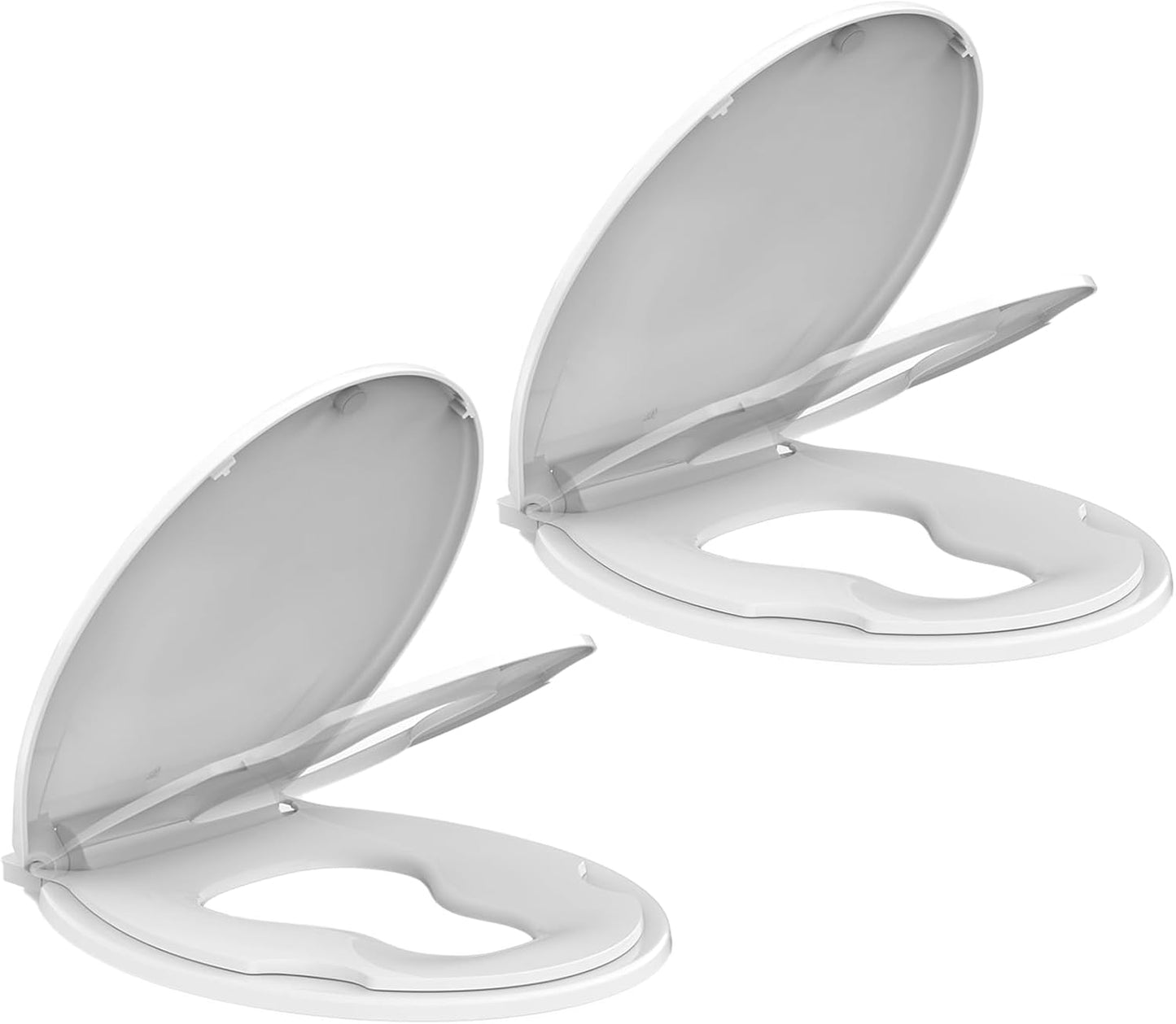 Toilet Seat 2 Packs with Built-In Toddler Potty Training Seat