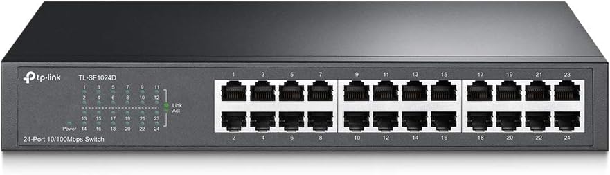 TP-Link 24 Port Fast Ethernet Switch for Reliable Networking