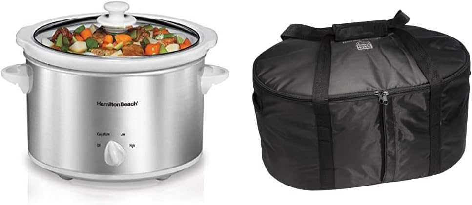 Hamilton Beach 4Qt Slow Cooker Set - Travel Bag Included
