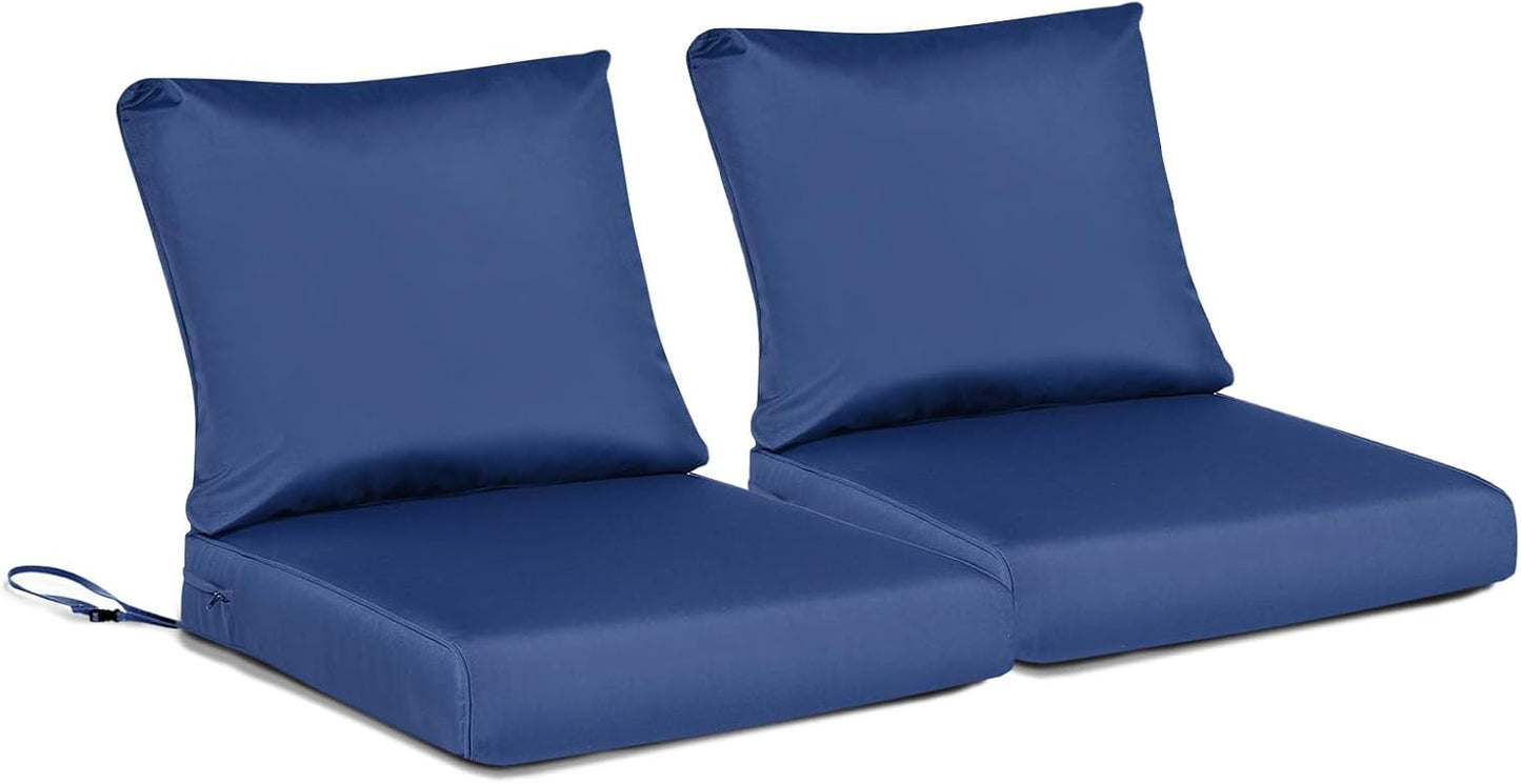BPS 23x26 Inch Deep Seat Outdoor Cushions for Patio Chairs