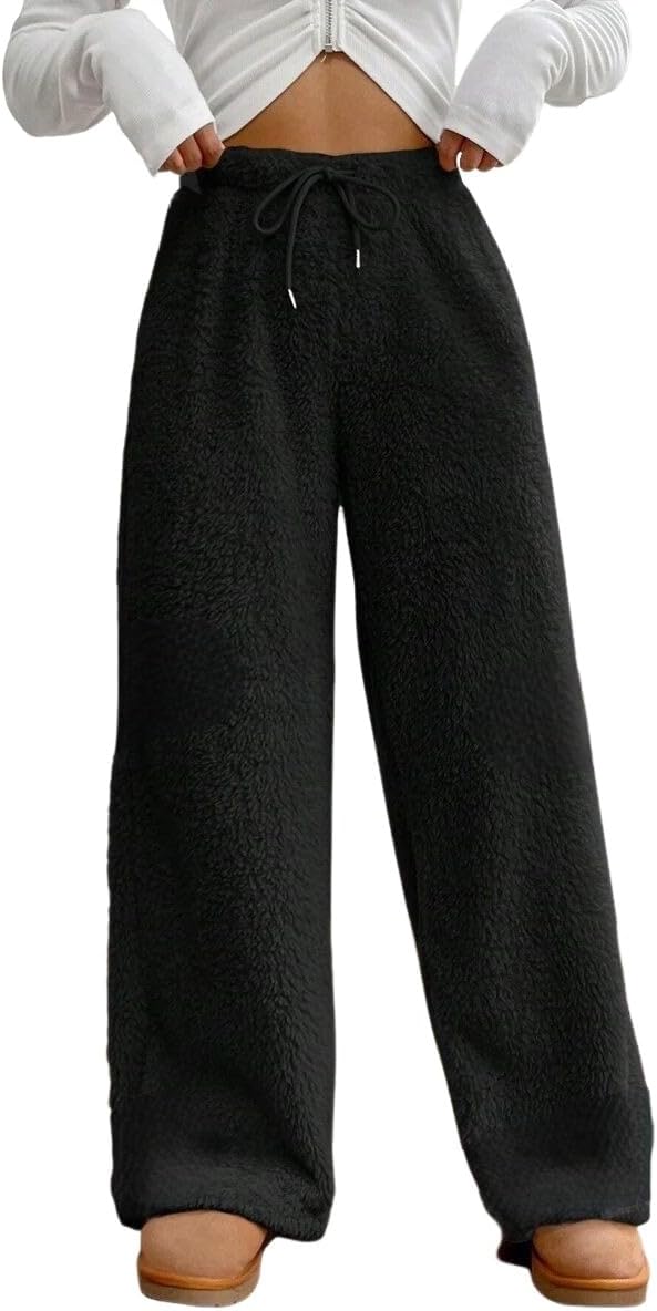 ZAFUL Women's Fuzzy Plush Pajama Pants for Cozy Comfort