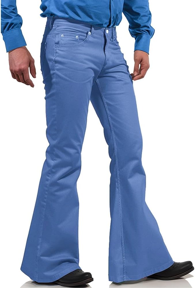70s Disco Pants for Men - Vintage Bell Bottom Jeans Style