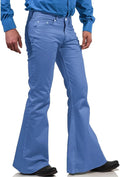 70s Disco Pants for Men Retro Bell Bottom Jeans - Stretch Denim