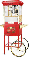 Princeton Popcorn Machine with Cart - Classic Red Home Theater Popper
