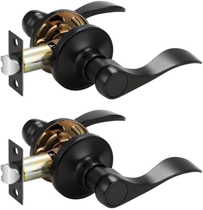 Probrico Passage Levers Matte Black for Keyless Interior Doors