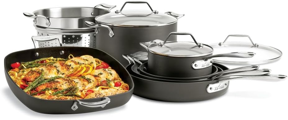 All-Clad Essentials Hard Anodized Nonstick Cookware Set Review