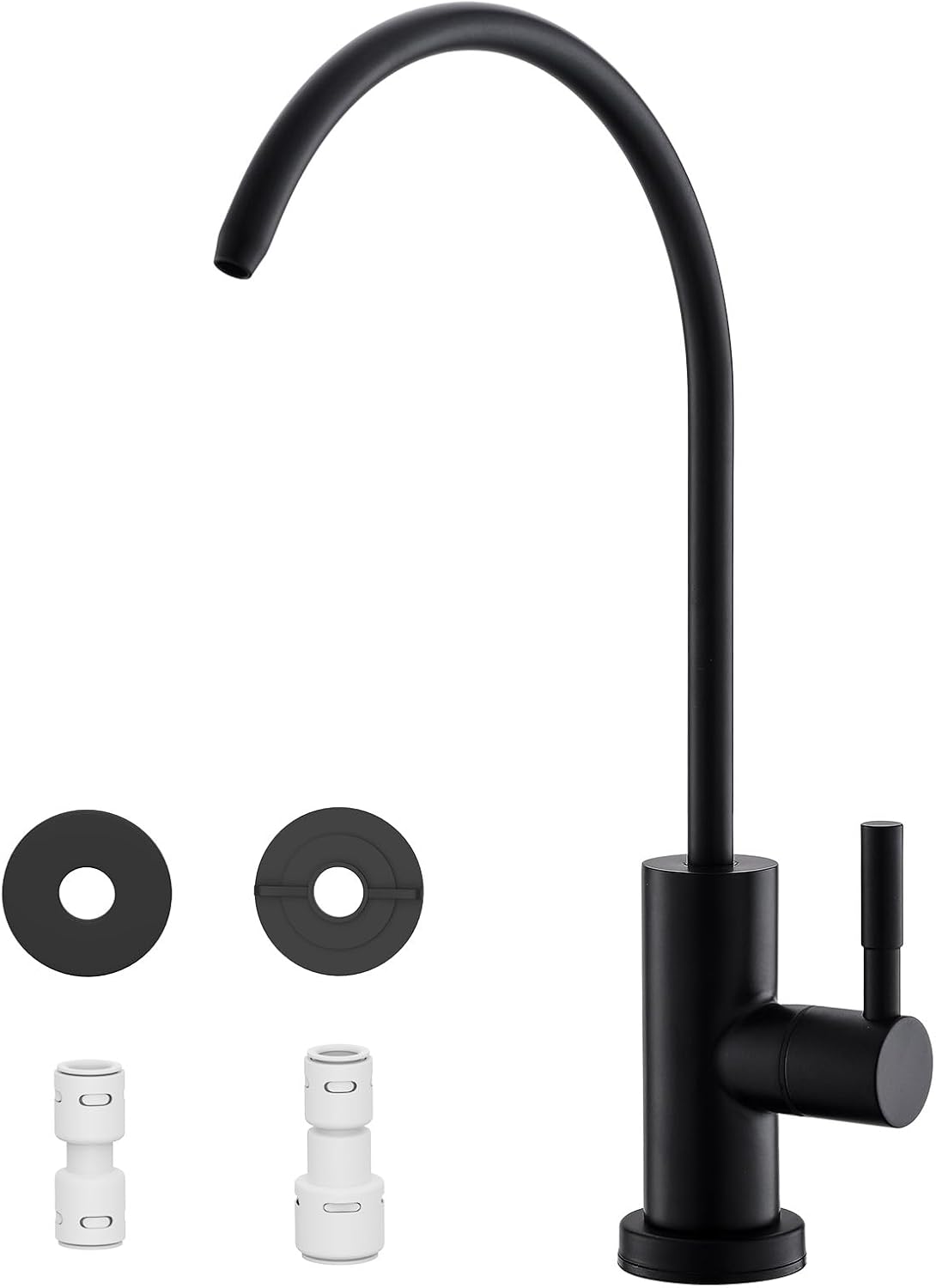 Matte Black Drinking Water Faucet for Kitchen Sink - RO System