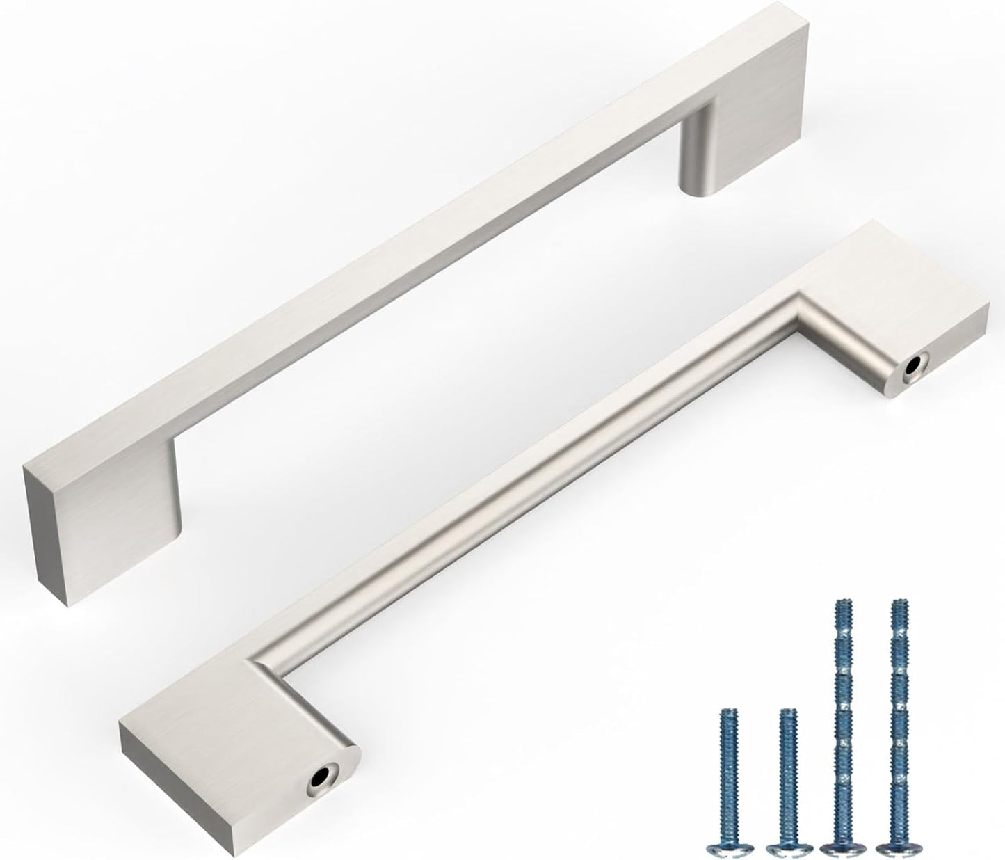 10 Pack 5 Inch Kitchen Cabinet Handles in Brushed Satin Nickel