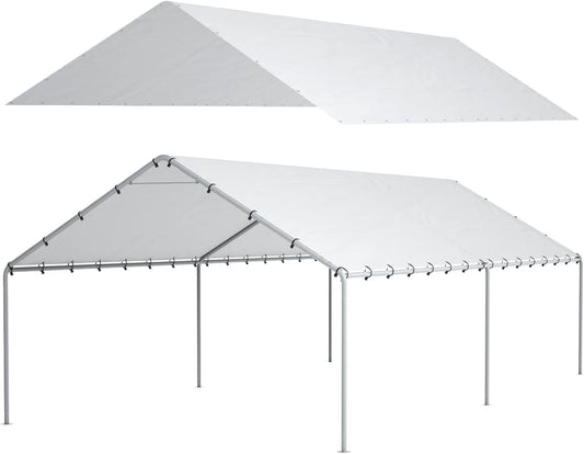 10 x 20 Ft Carport Replacement Canopy Cover for All Weather