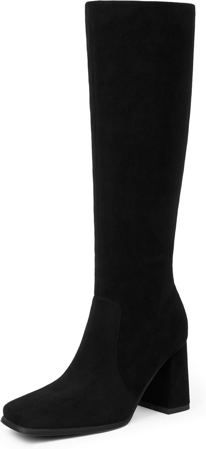 Modatope Knee High Boots for Women with Chunky Heel Design