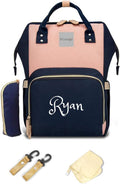 PERSONALIZED Large Diaper Knapsack Tote Backpack - Organized Baby Bag