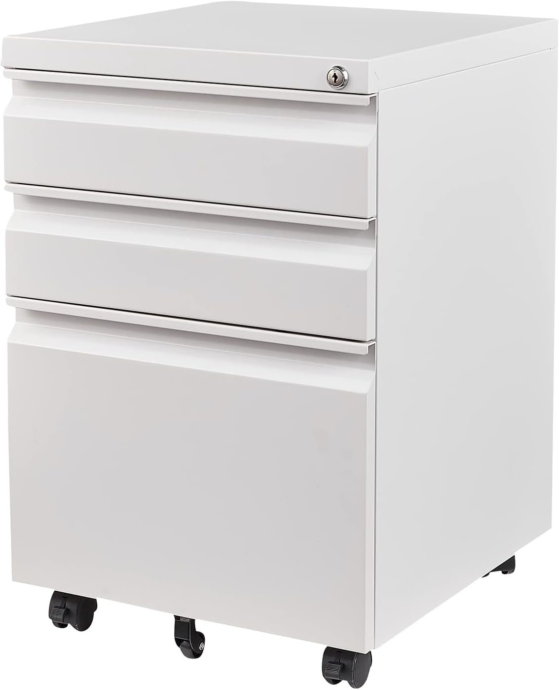 3 Drawer File Cabinet with Wheels for Office and Home Use