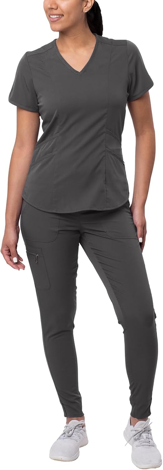 Adar Pro Modern Athletic Scrub Set for Women - Stylish Comfort