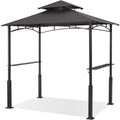 8x5 Grill Gazebo - Patio BBQ Canopy Shelter with LED Light