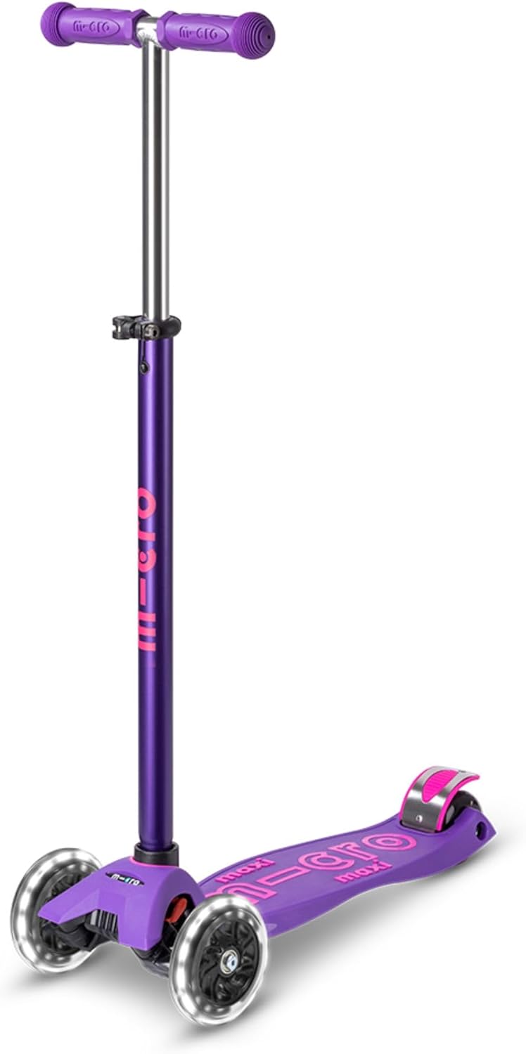 Micro Kickboard Maxi Deluxe LED Scooter for Kids Ages 5-12