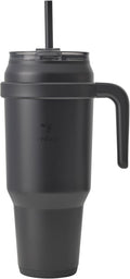50 oz Stainless Steel Tumbler with Handle - Black, Dual-Wall Insulated
