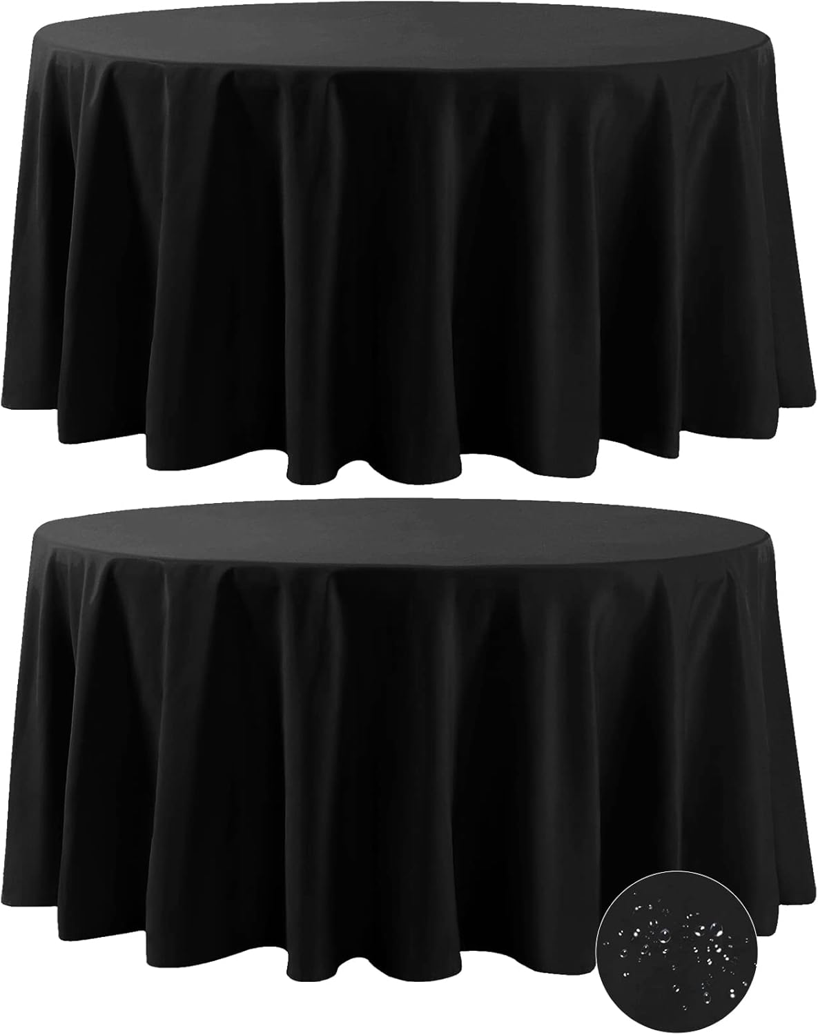 Waterproof Round Tablecloth 120 Inch for Kitchen and Parties